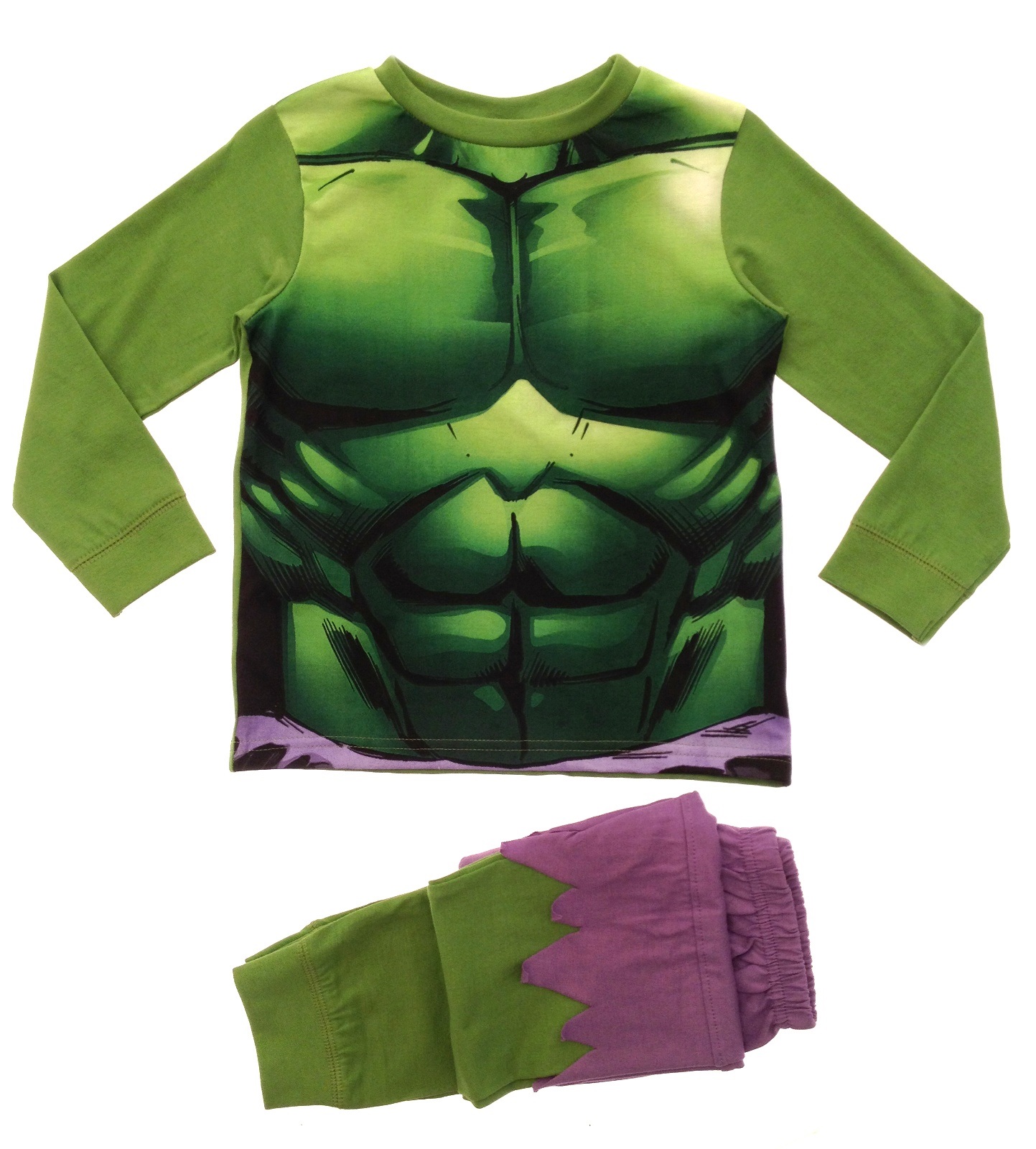 Kids Boys Marvel Incredible Hulk Fancy Dress Up Pyjamas Pjs Set Size UK